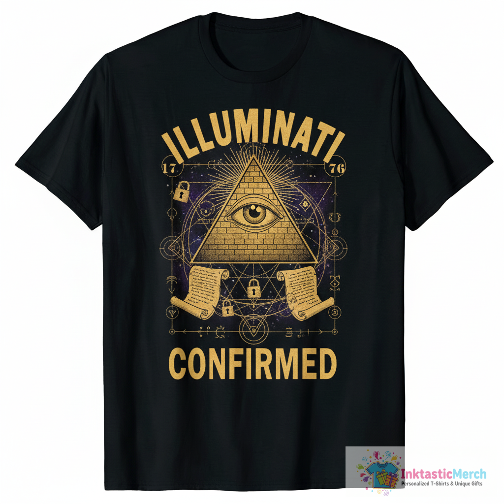 ILLUMINATI CONFIRMED - NEW WORLD ORDER CONSPIRACY T-Shirt 1 ILLUMINATI CONFIRMED - NEW WORLD ORDER CONSPIRACY T-Shirt