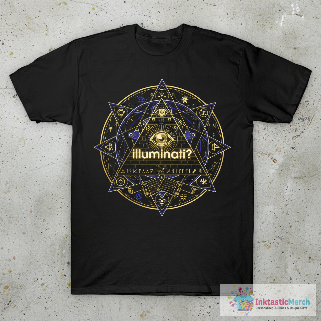 Illuminati Simple Text Design T-Shirt 1 Illuminati Simple Text Design T-Shirt