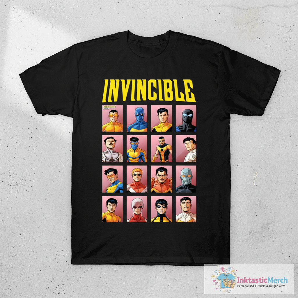 Invincible Comic Book Bootleg Fan Cartoon T-Shirt 1 Invincible Comic Book Bootleg Fan Cartoon T-Shirt