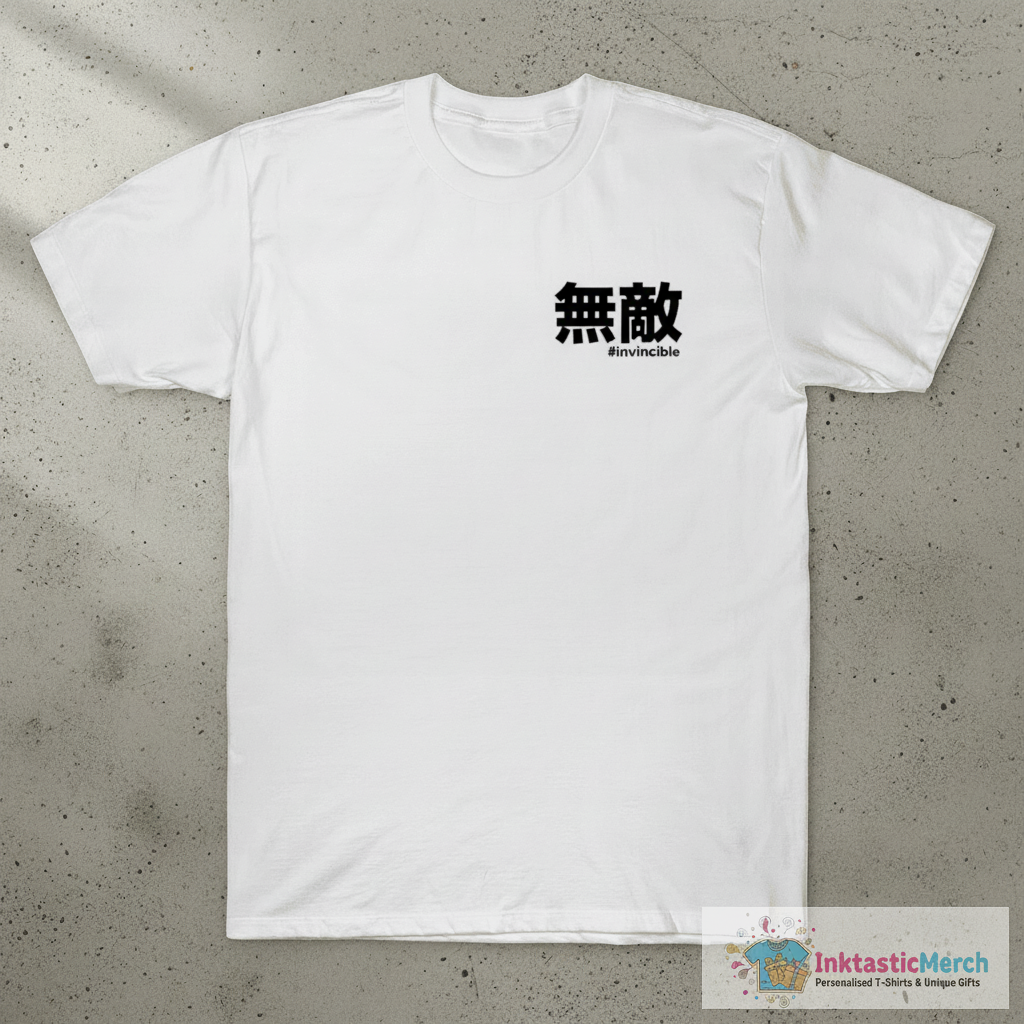 Invincible Japanese kanji letter T-Shirt 1 Invincible Japanese kanji letter T-Shirt