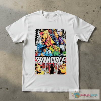 Invincible Manga Poster BW T-Shirt