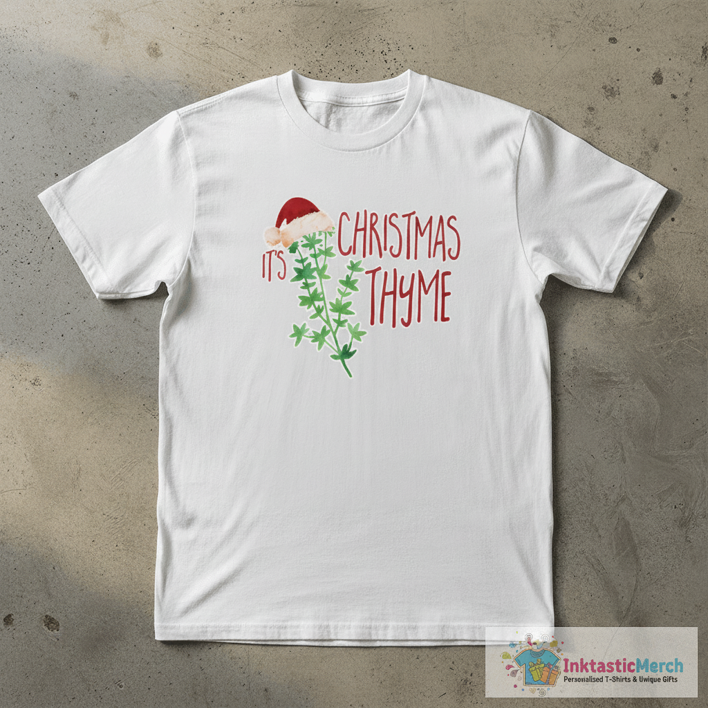 It's Christmas Thyme - punny design T-Shirt 1 It's Christmas Thyme - punny design T-Shirt