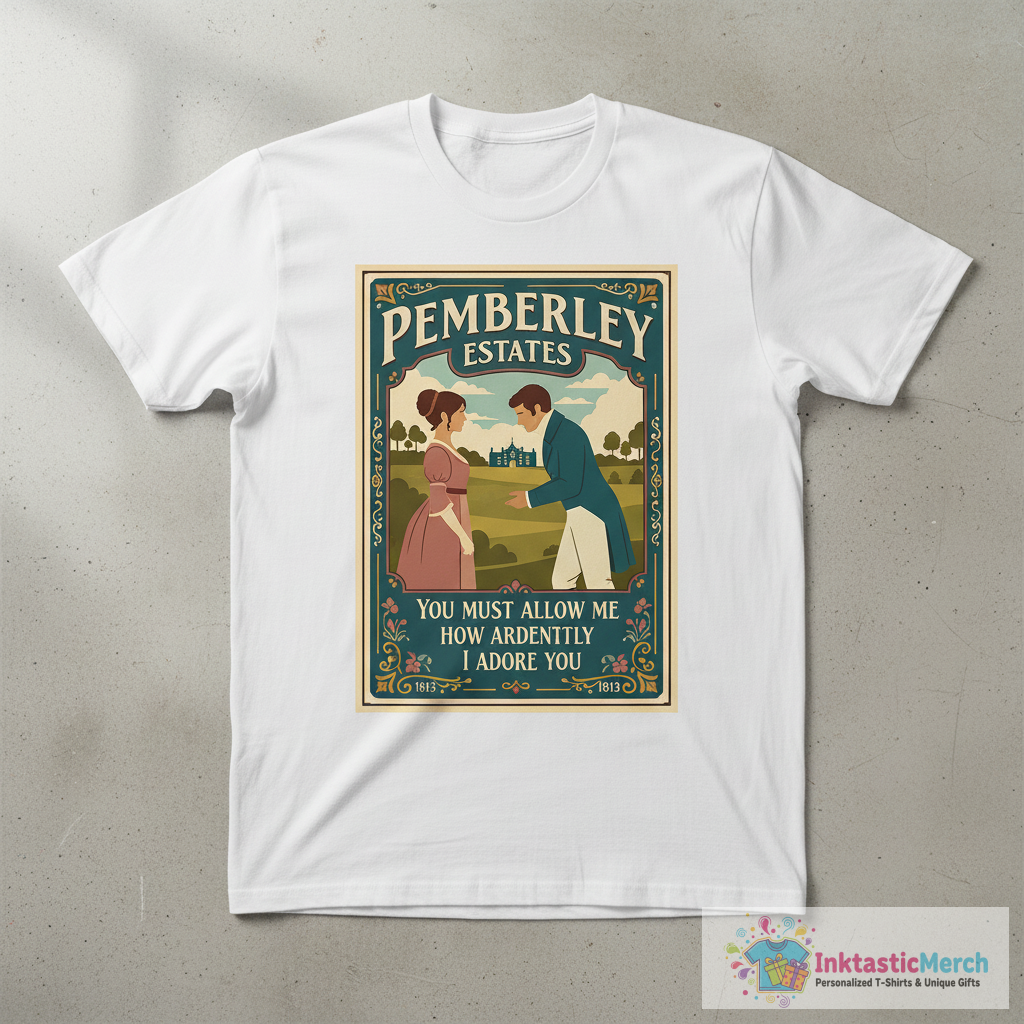 Jane Austen Pride And Prejudice Quote Mr. Darcy Proposal - literature quote T-Shirt 1 Jane Austen Pride And Prejudice Quote Mr. Darcy Proposal - literature quote T-Shirt