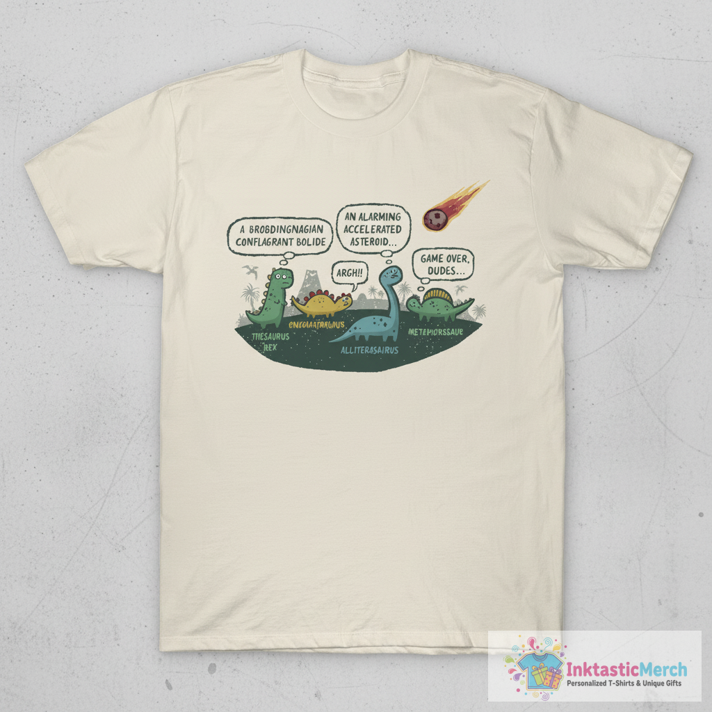 Last Meeting of the Dinosaur Literary Club T-Shirt 1 Last Meeting of the Dinosaur Literary Club T-Shirt