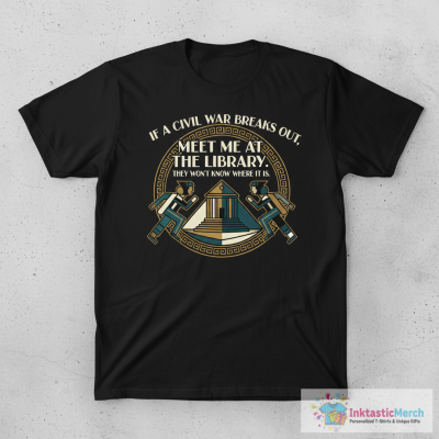 Library No. @: If civil war breaks out, meet me the library. They won’t know where it is T-Shirt
