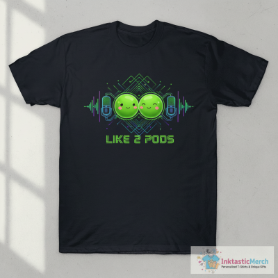 Like 2 Peas in a Pod Cute Kawaii Couples Shirt T-Shirt