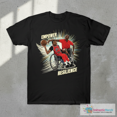 Michael Jordan - Plays a Game of Wheelchair Basketball Againts Paralympic Eric Barber T-Shirt