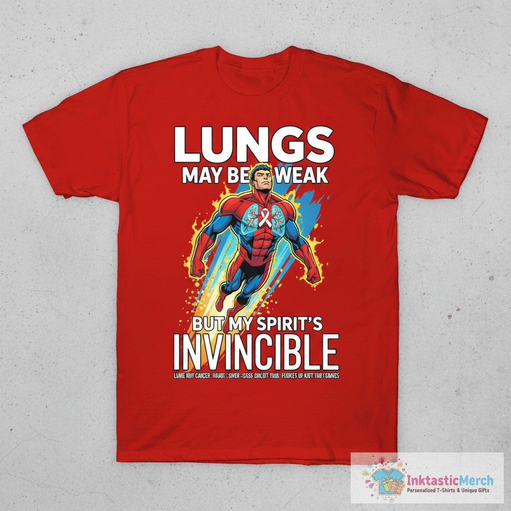 My Spirit_s Invincible - Lung Cancer Awareness T-Shirt 1 My Spirit_s Invincible - Lung Cancer Awareness T-Shirt