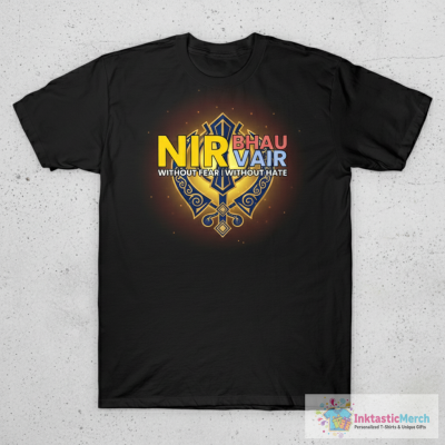 Nirbhau Nirvair Sikh Punjabi Phrase T-Shirt