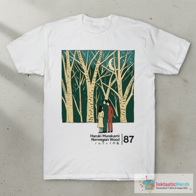 Norwegian Wood - Haruki Murakami / Minimalist Graphic Artwork T-Shirt