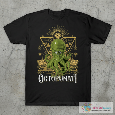 Octopus Pet Illuminati Octopunati Secret Octopus Society T-Shirt