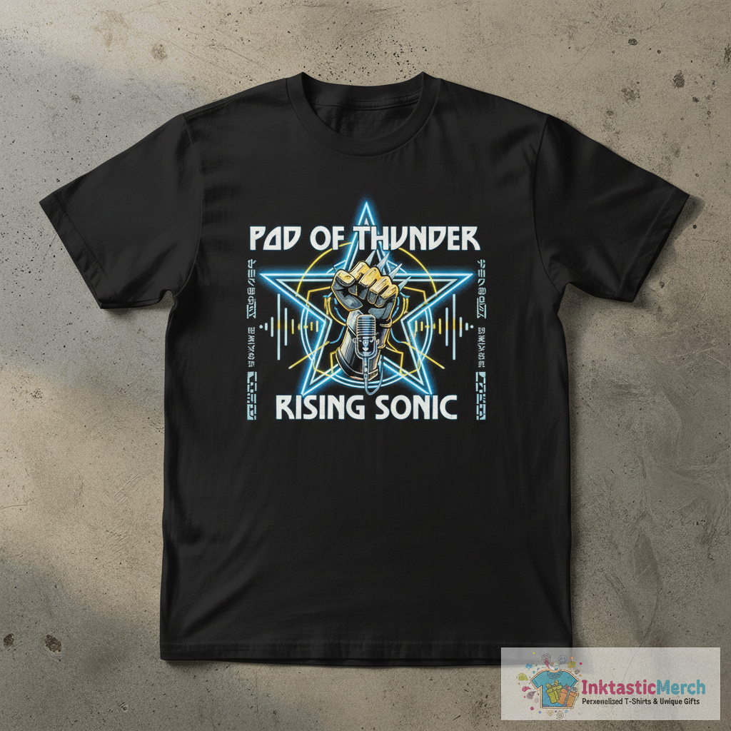 POD OF THUNDER RISING SUN GGRG BLACK T-Shirt 1 POD OF THUNDER RISING SUN GGRG BLACK T-Shirt