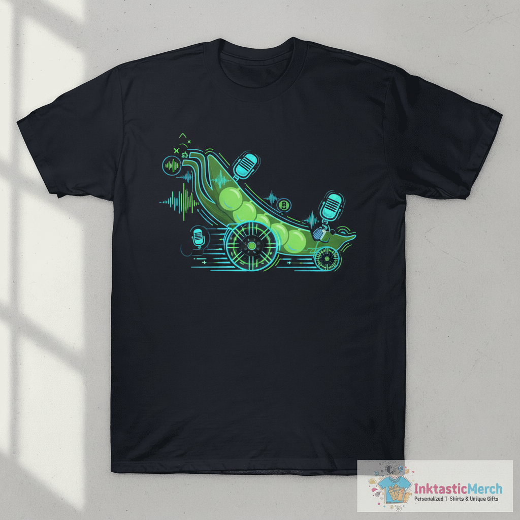 Pea Pod Vegetable Race Car T-Shirt 1 Pea Pod Vegetable Race Car T-Shirt