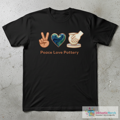 Peace, Love Pottery Pottery Lover Ceramics Artist T-Shirt