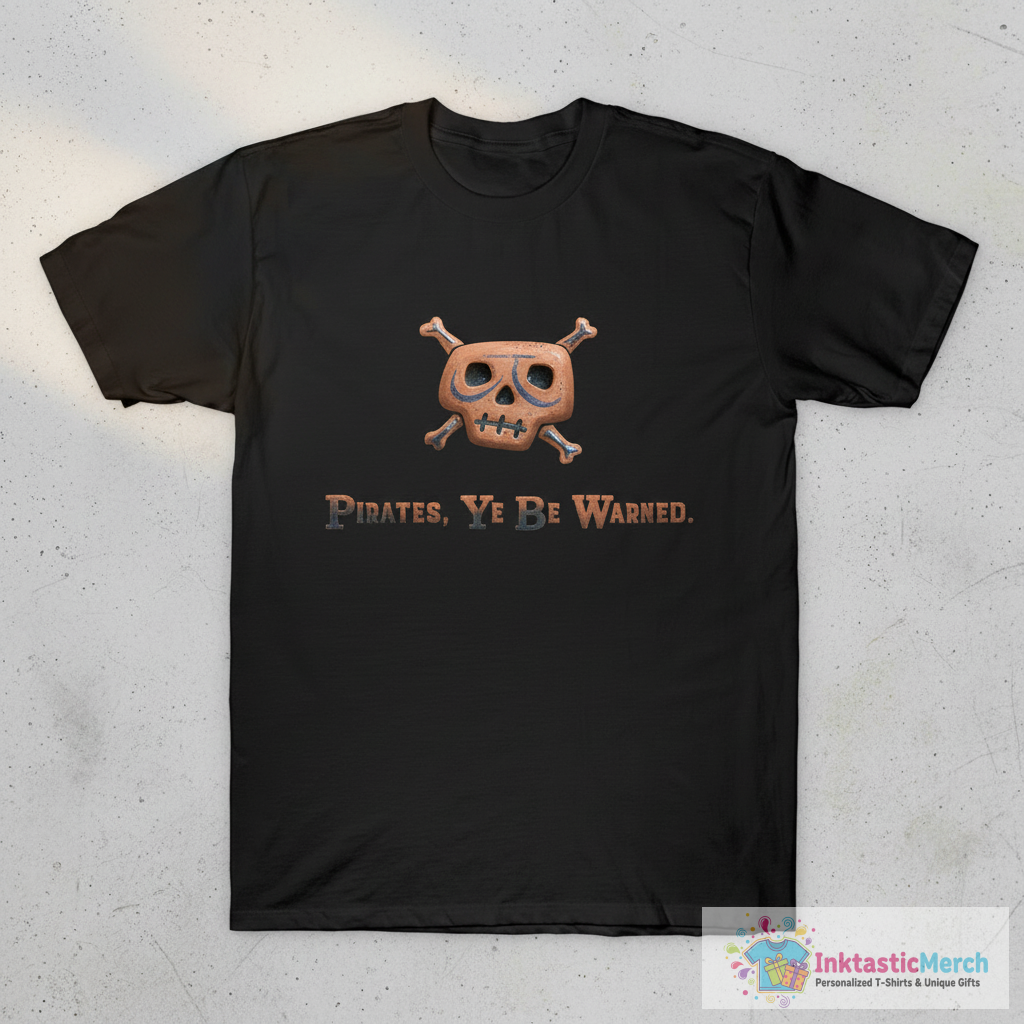Pirates Ye Be Warned T-Shirt 1 Pirates Ye Be Warned T-Shirt