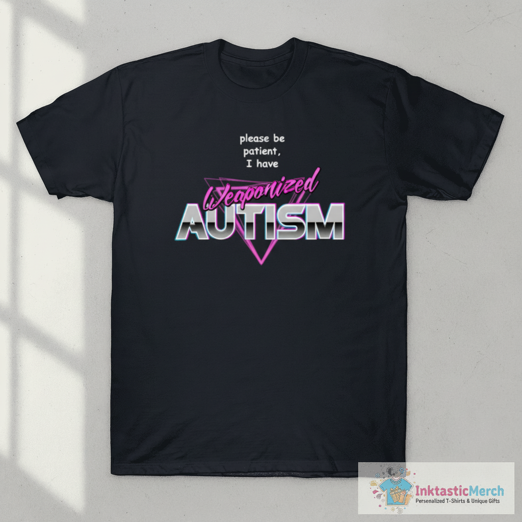Please Be Patient I Have Weaponised Autism T-Shirt 1 Please Be Patient I Have Weaponised Autism T-Shirt