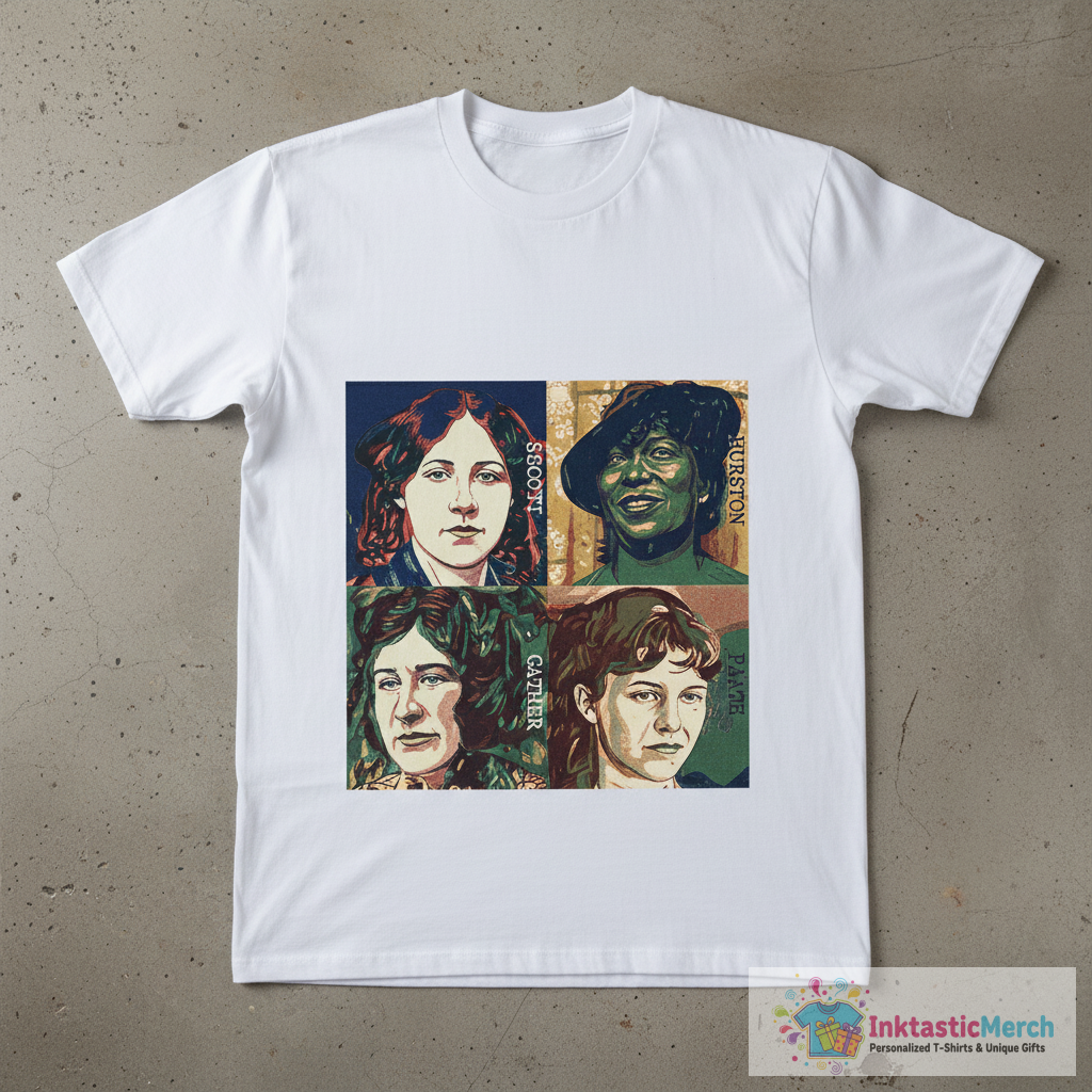 Pop Art - American Novelists (Female) T-Shirt 1 Pop Art - American Novelists (Female) T-Shirt