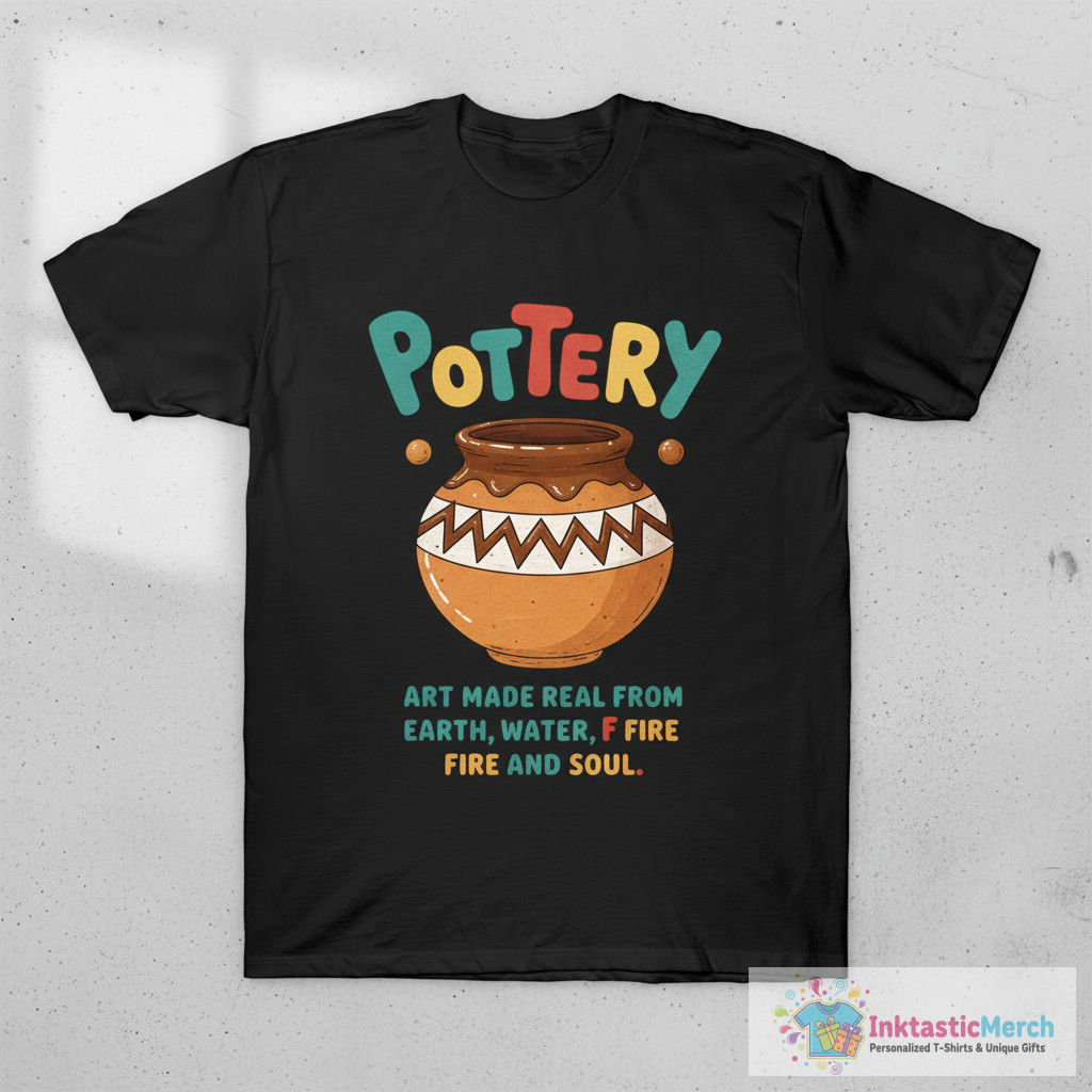 Pottery Earth Water Fire Soul Art Pottery Artists Ceramics T-Shirt 1 Pottery Earth Water Fire Soul Art Pottery Artists Ceramics T-Shirt