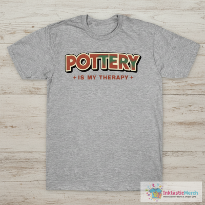 Pottery Is My Therapy Retro Style T-Shirt