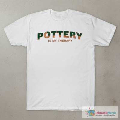 Pottery Is My Therapy Vintage Retro T-Shirt