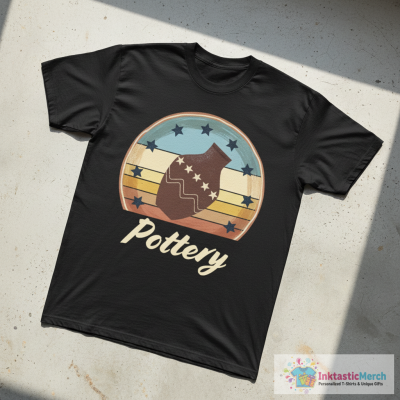 Pottery Retro Sunset Pot Stars Ceramics Gift T-Shirt