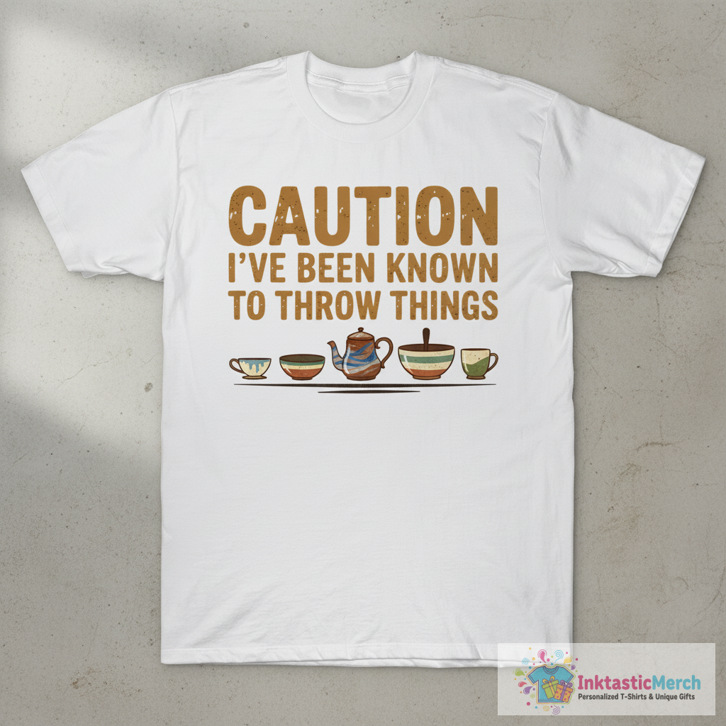 Pottery for Ceramics Artist Throw Things T-Shirt 1 Pottery for Ceramics Artist Throw Things T-Shirt