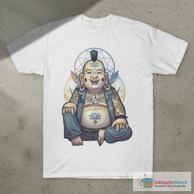Punk Buddha with cool Piercing Expander and Tattoos T-Shirt