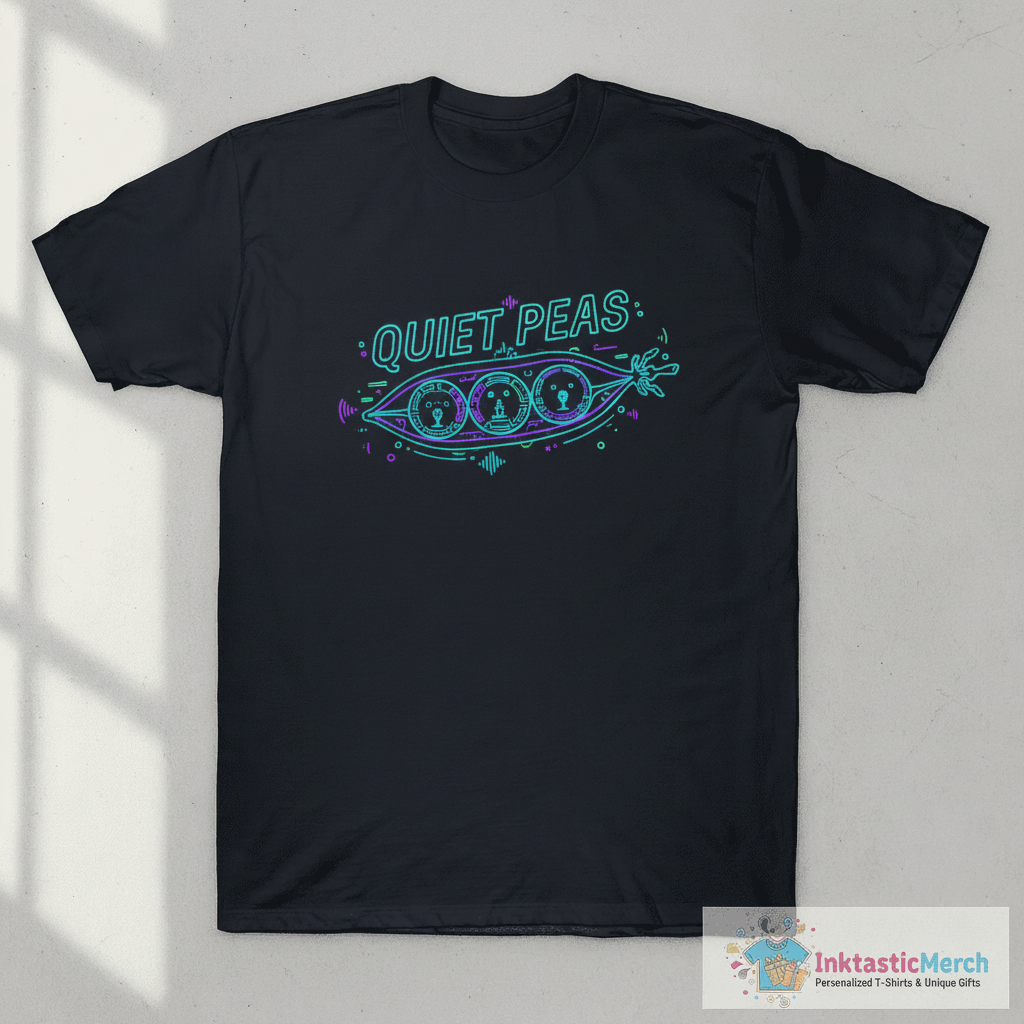 Quiet Peas, Quiet Please T-Shirt 1 Quiet Peas, Quiet Please T-Shirt