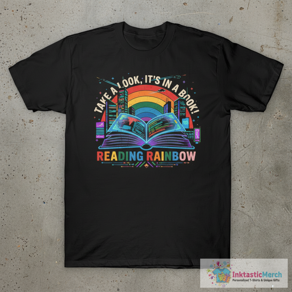 Reading Book Rainbow T-Shirt 1 Reading Book Rainbow T-Shirt