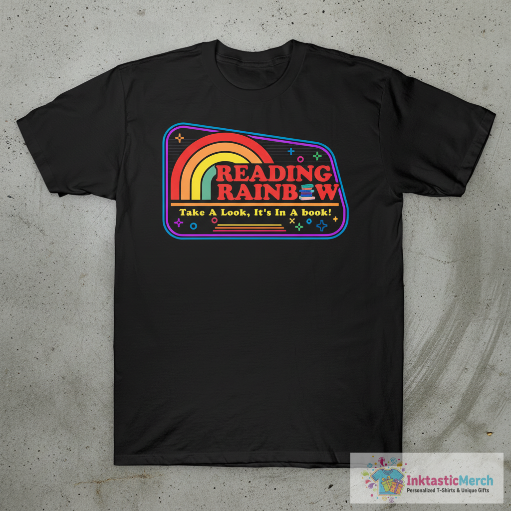 Reading Rainbow - Retro T-Shirt 1 Reading Rainbow - Retro T-Shirt