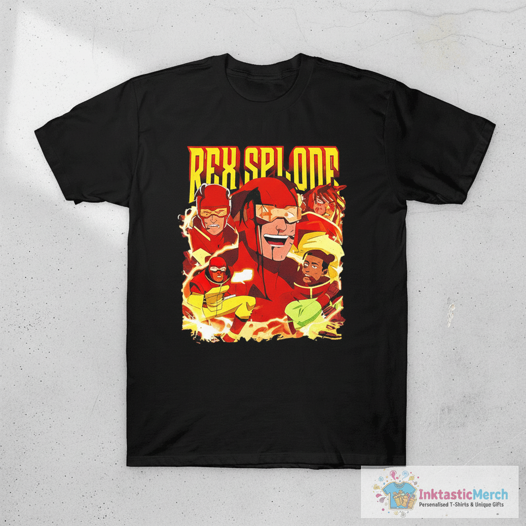 Red Style Retro Movie Characters T-Shirt 1 Red Style Retro Movie Characters T-Shirt