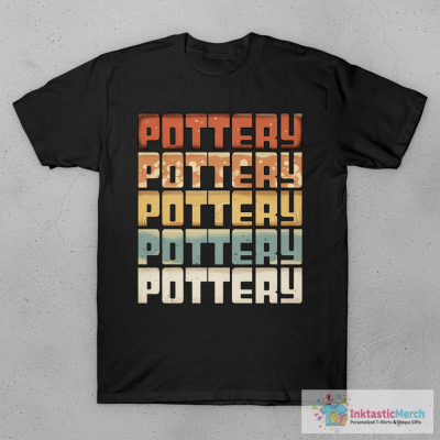 Retro 70s POTTERY Text T-Shirt