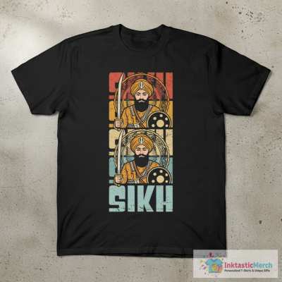 Retro 70s SIKH Text T-Shirt