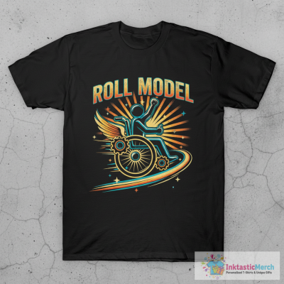Roll Model Funny Wheelchair T-Shirt