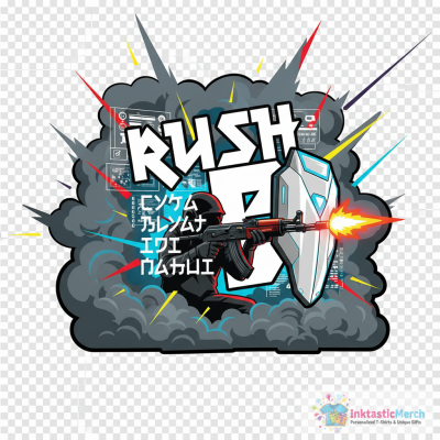 Rush B CYKA BLYAT IDI NAHUI - White Text - CS|GO T-Shirt