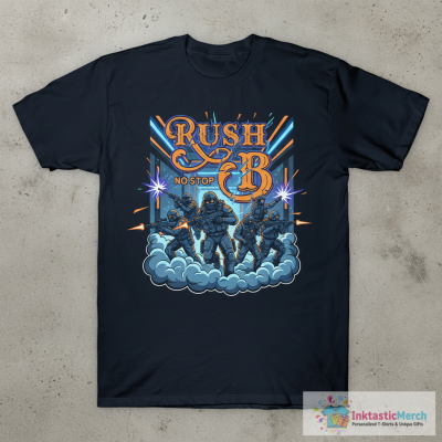 Rush B No Stop Funny Gaming Strat T-Shirt