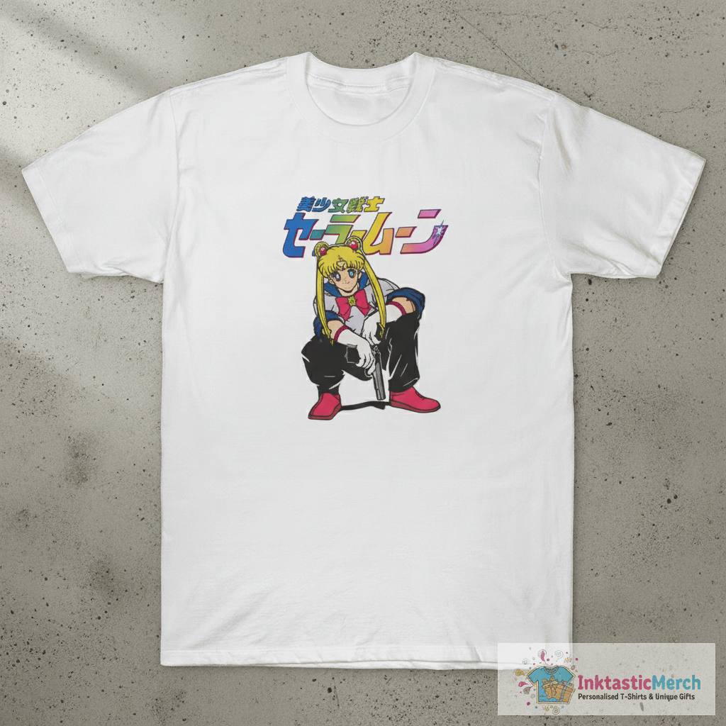 Sailor Moon Gangster Moon Gun Shirt 1 Sailor Moon Gangster Moon Gun Shirt