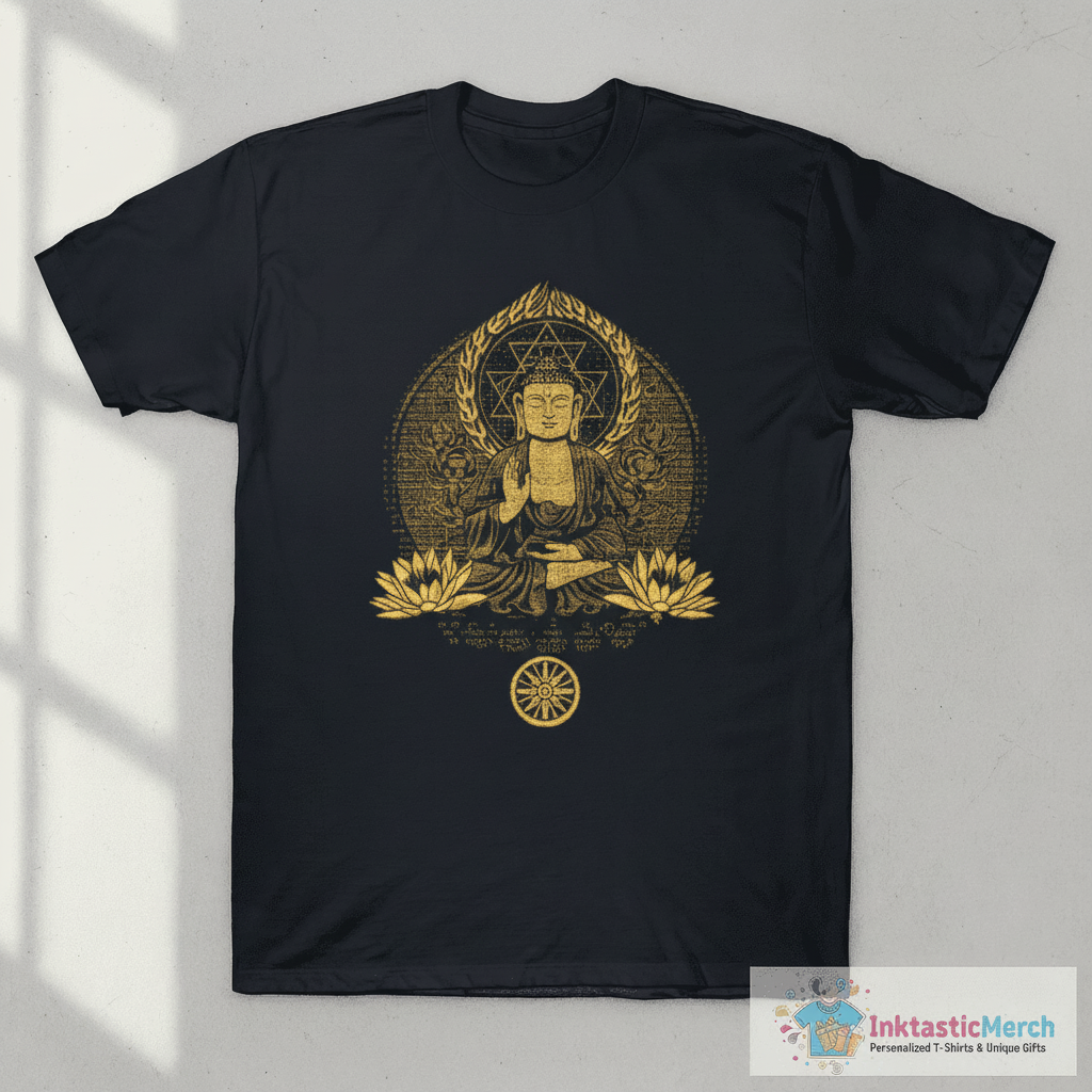 Siddhartha Gautama Buddha Yellow T-Shirt 1 Siddhartha Gautama Buddha Yellow T-Shirt