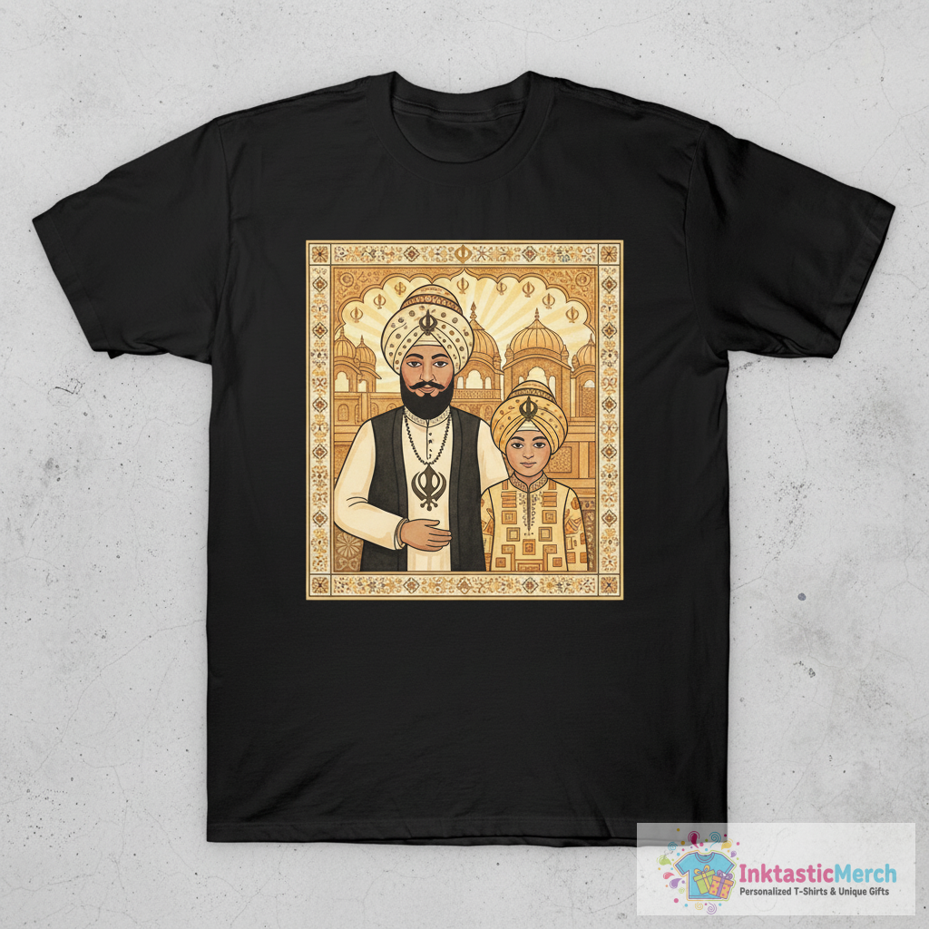 Sikh Father and son T-Shirt 1 Sikh Father and son T-Shirt