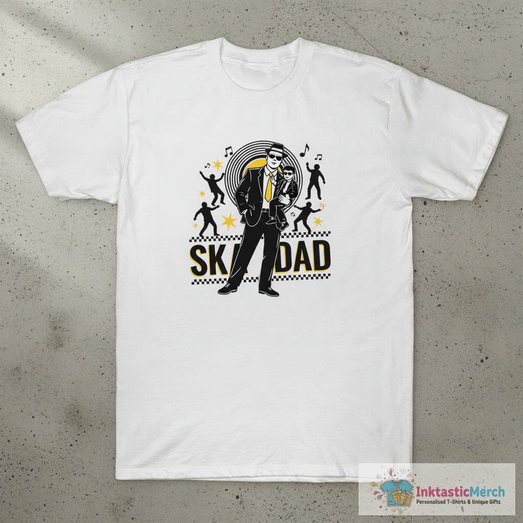 Ska Dad (with Rude Girl Daughter) T-Shirt 1 Ska Dad (with Rude Girl Daughter) T-Shirt