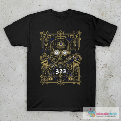 Skull and Crossbones 322 Secret Illuminati Society T-Shirt