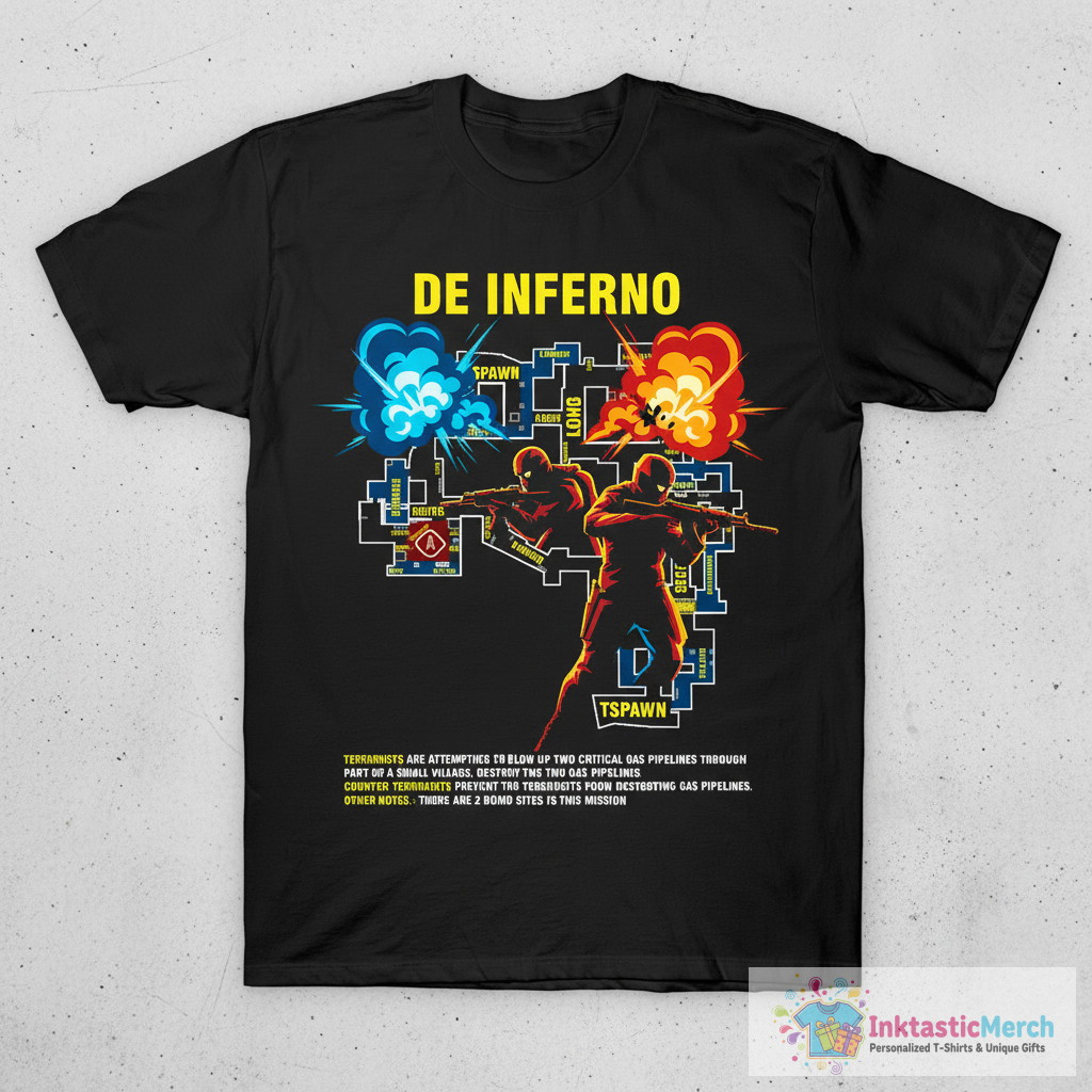 T-Shirt Csgo Inferno map T-Shirt 1 T-Shirt Csgo Inferno map T-Shirt