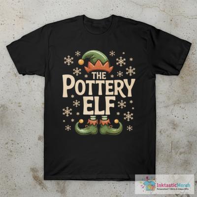 The Pottery Elf Ceramics Artist Clay Pottery Christmas T-Shirt