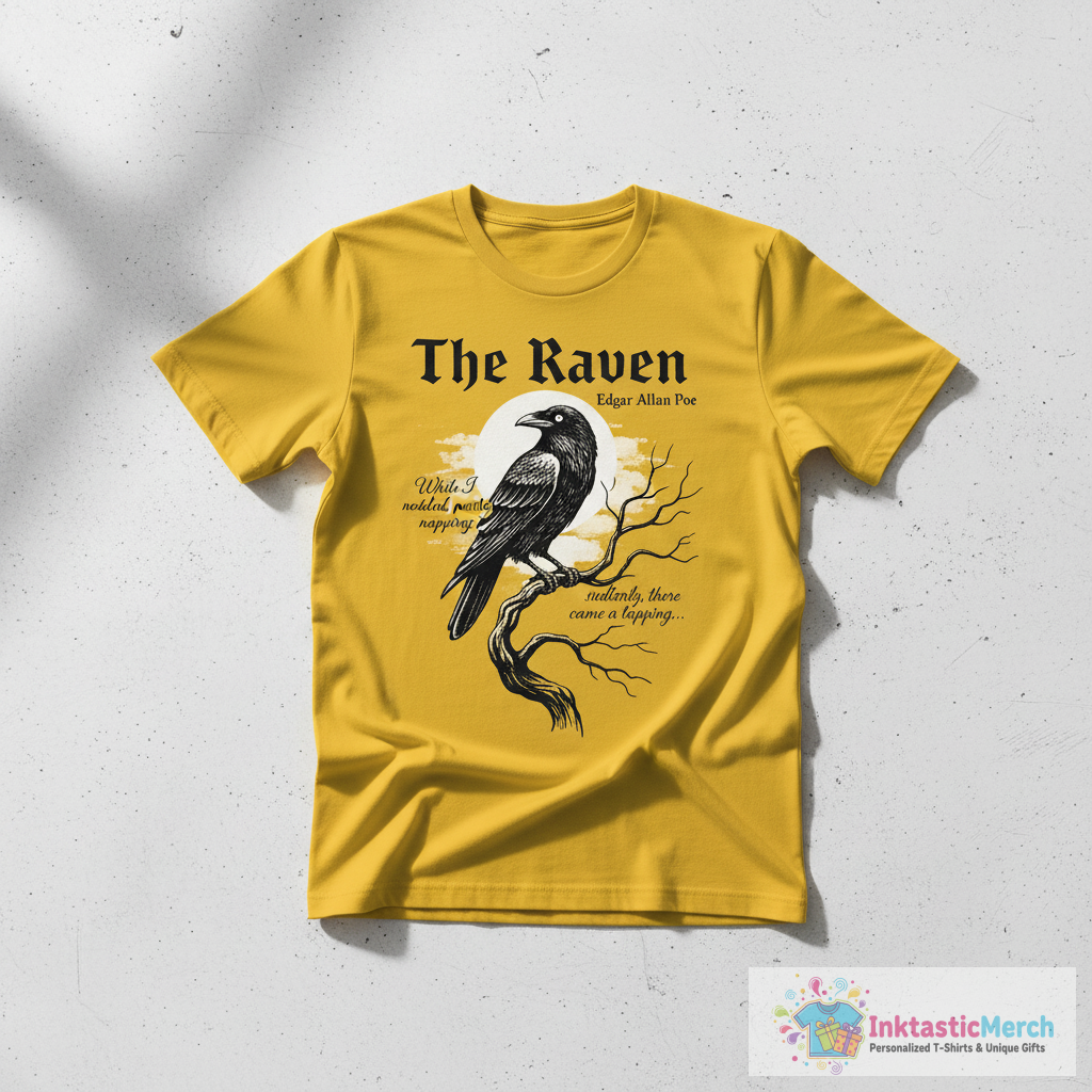 The Raven of Edgar Allan Poe T-Shirt 1 The Raven of Edgar Allan Poe T-Shirt