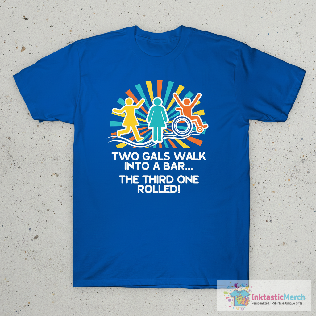 Two Gals Walk Into a Bar T-Shirt 1 Two Gals Walk Into a Bar T-Shirt