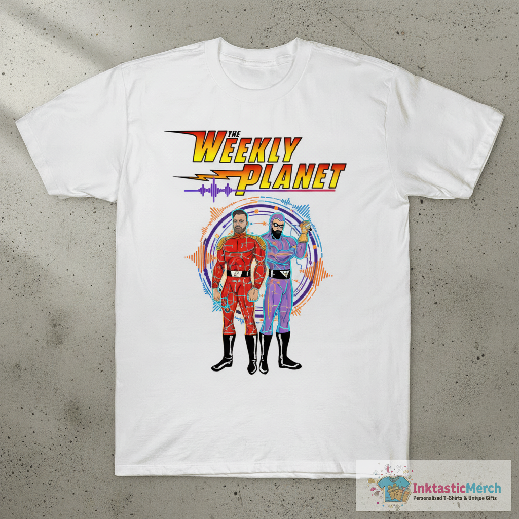 Weekly Planet vs. Defenders of the Earth T-Shirt 1 Weekly Planet vs. Defenders of the Earth T-Shirt