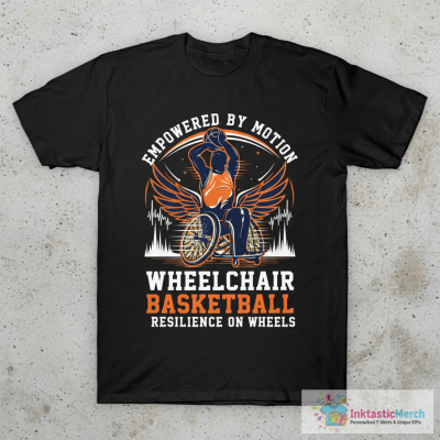 Wheelchair Basketball Player Handicapped Disability Sports T-Shirt