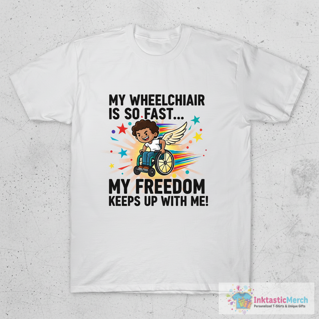 Wheelchair Boy is So Fast T-Shirt 1 Wheelchair Boy is So Fast T-Shirt