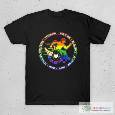 Wheelchair Heart Pride T-Shirt
