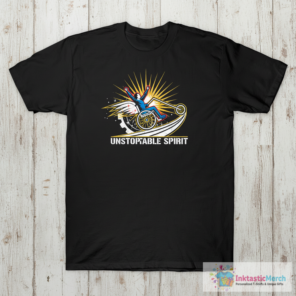 Wheelchair Rock Symbol T-Shirt 1 Wheelchair Rock Symbol T-Shirt